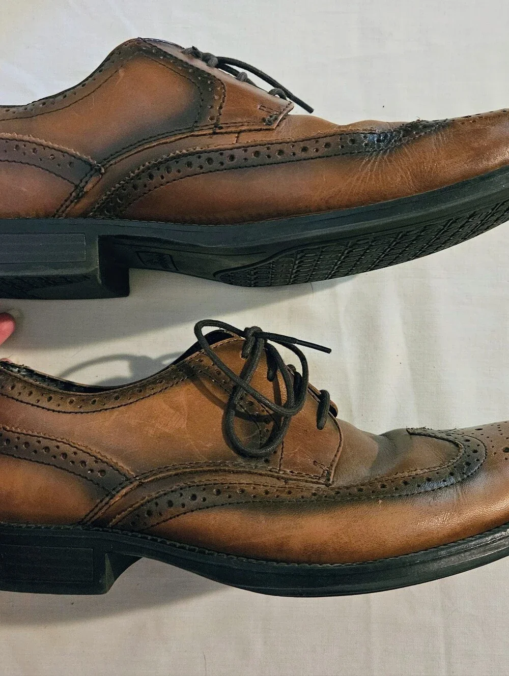 Dockers Moritz Brown Black Wingtip Oxford Dress Shoes Men's Size 9M Brogue